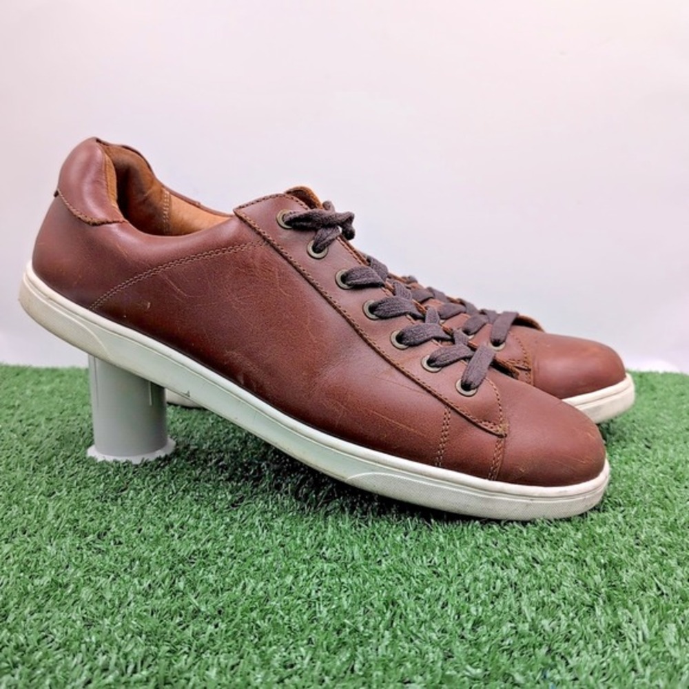 Vionic Baldwin Shoes Men's Size 13 Brown White Daily Walking‎ Dress Sneakers